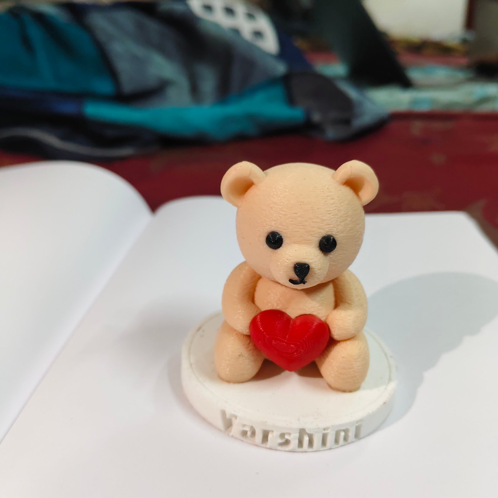 Custom Name Teddy Bear Figurine - Image 3