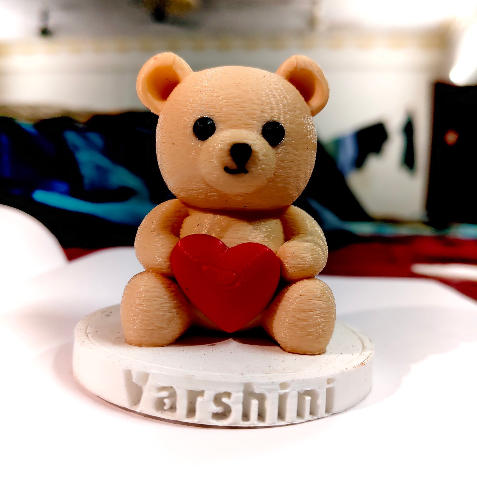 Custom Name Teddy Bear Figurine