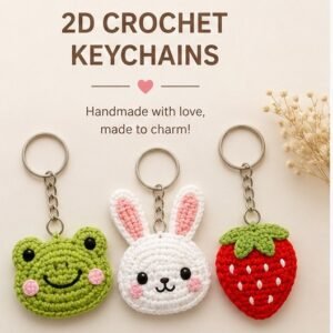 2D Crochet Keychain