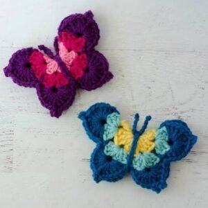 Crochet 3D Butterfly Keychain