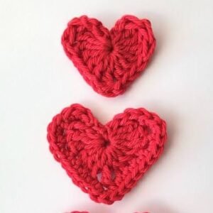 Crochet 2D Heart keychain